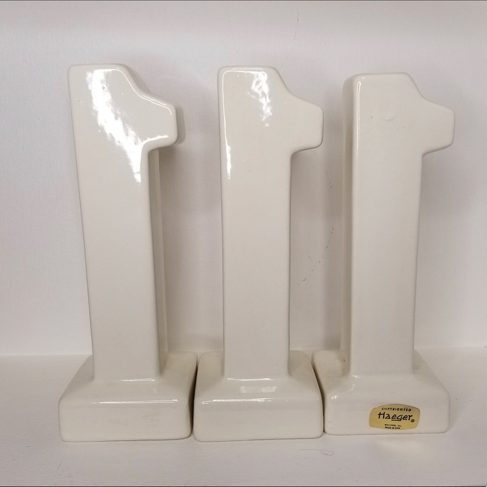 Vintage Haeger Number 1 Bud Vase Birthday, Trophy, Best, Celebration